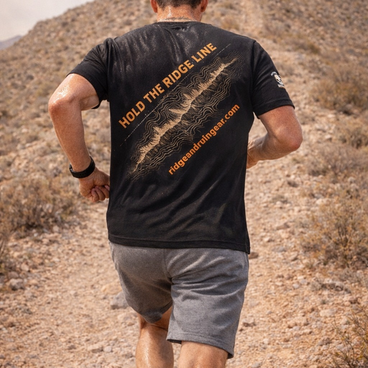 Hold the Ridge Line Tee — Mountain Ridge Topographic Graphic T-Shirt
