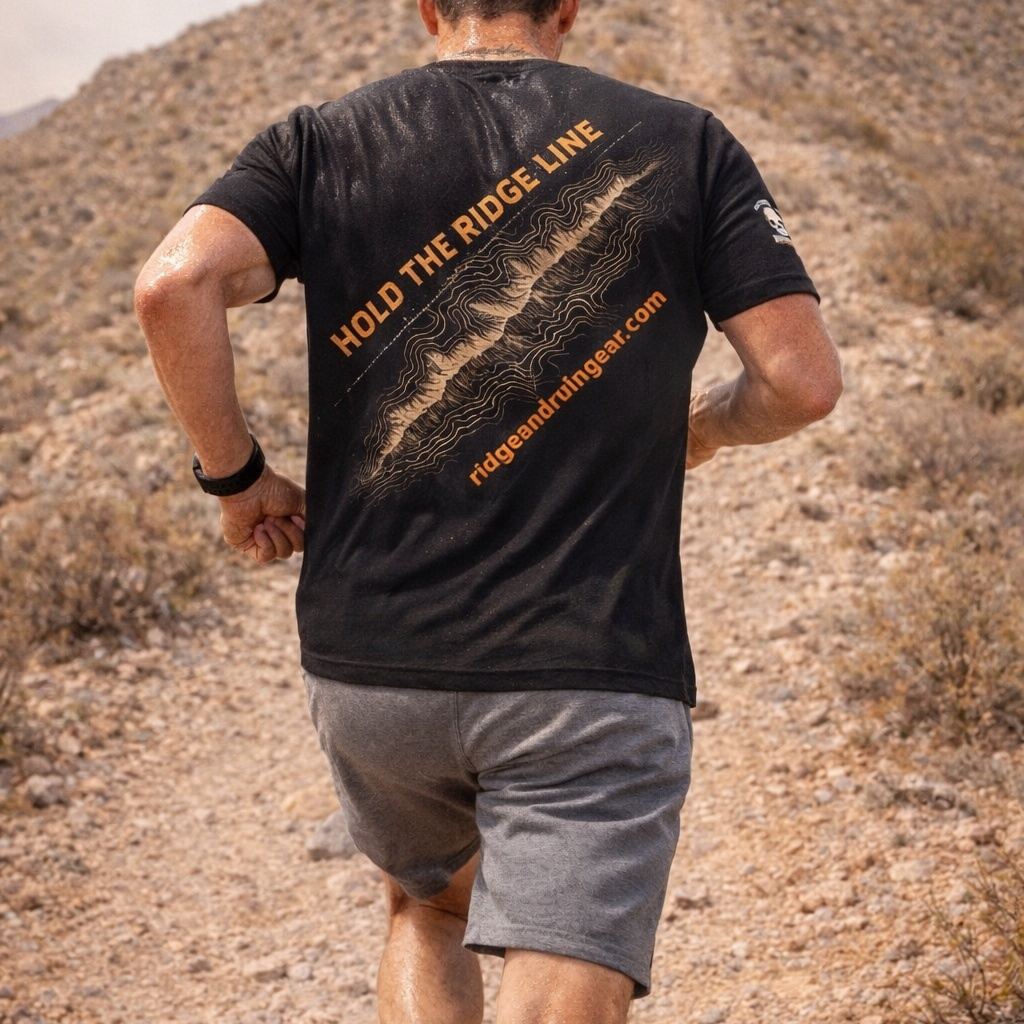 Hold the Ridge Line Tee — Mountain Ridge Topographic Graphic T-Shirt