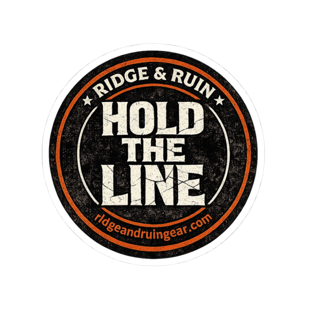 Round Hold The Line Sticker