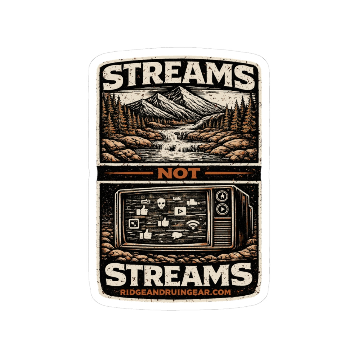 Streams NOT Streams Sticker