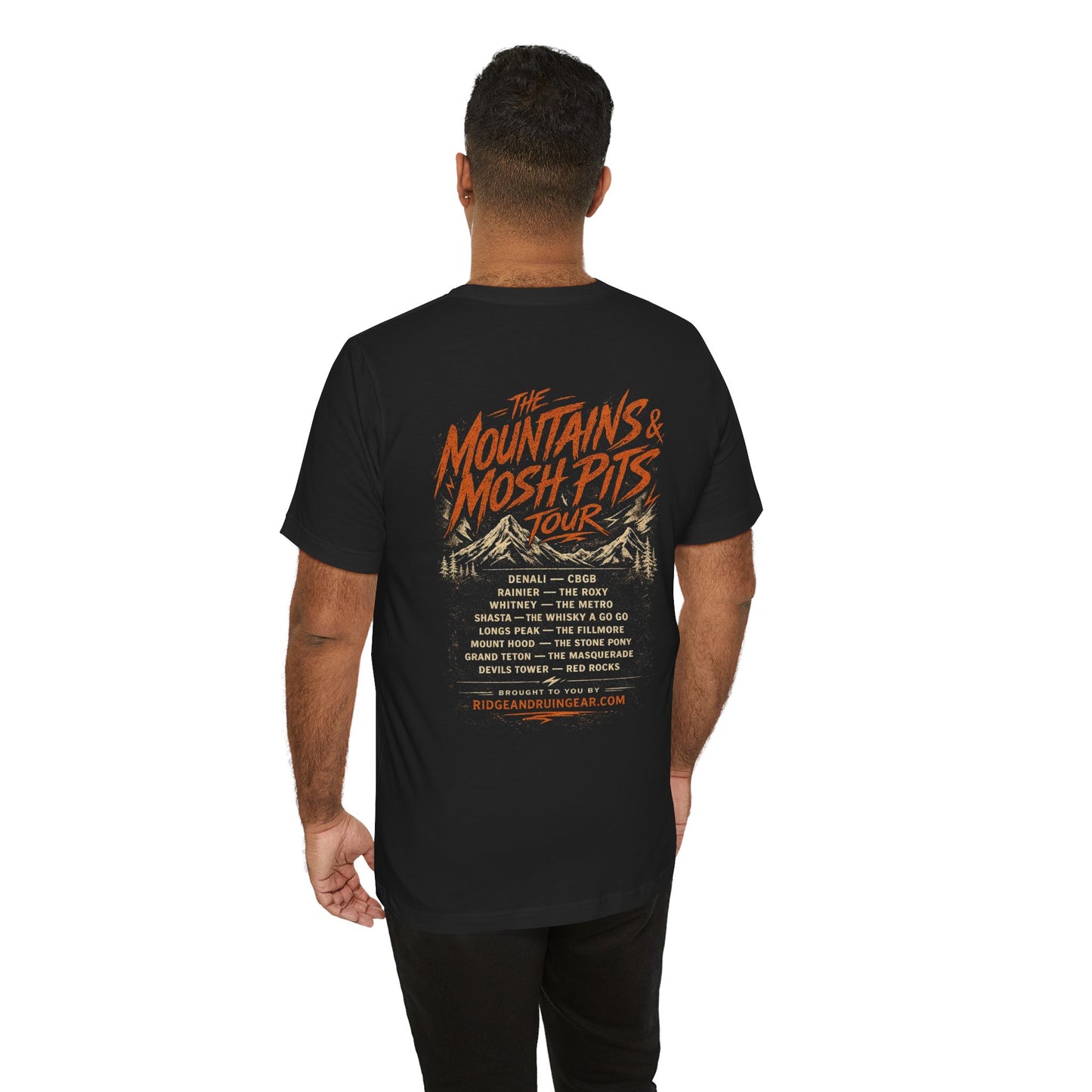 Mountains & Mosh Pits Tour Tee — Ridge & Ruin Graphic T-Shirt